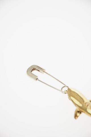 Silver Single Earring with Shark Pendant