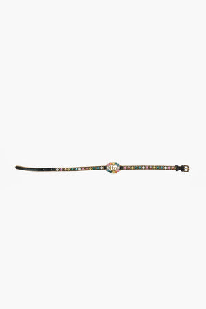 Leather Choker with Jewels