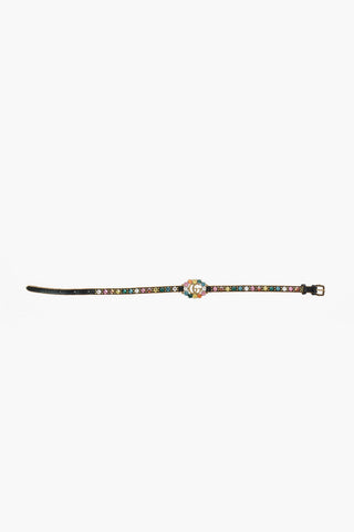 Leather Choker with Jewels