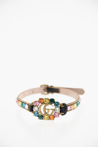 Leather Choker with Jewels