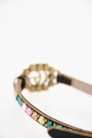Leather Choker with Jewels