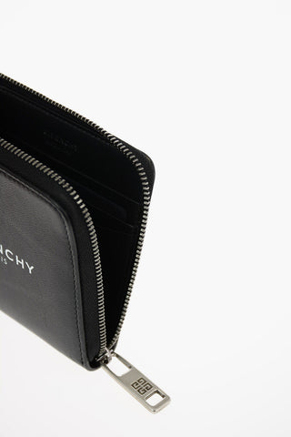 Printed Logo Leather Card Holder