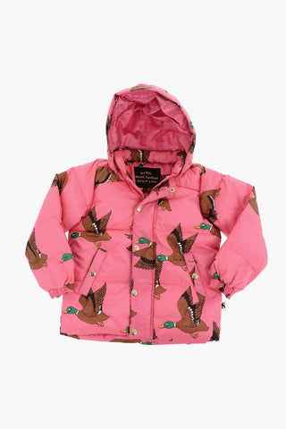 Printed Ducks puffer outerwear with hood