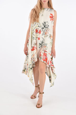 Asymmetrical Floral Dress