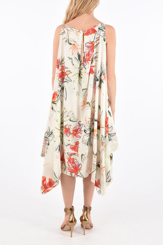 Asymmetrical Floral Dress