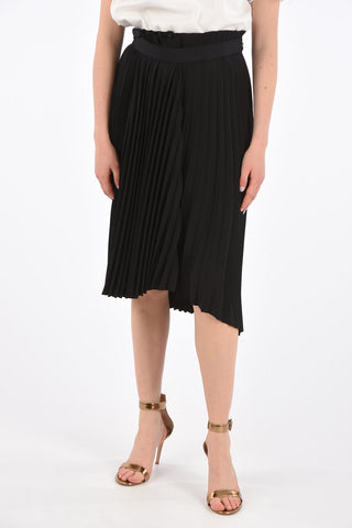 Draped Midi Accordion Skirt