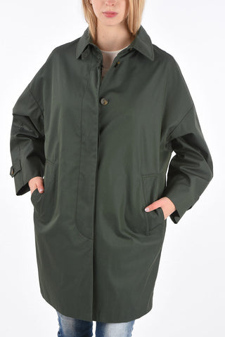 hidden closure MARTINA balmacaan coat