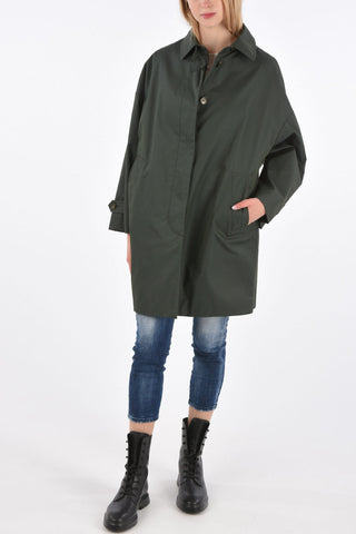 hidden closure MARTINA balmacaan coat