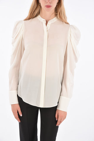 Silk Leg Of Mutton Sleeve Shirt