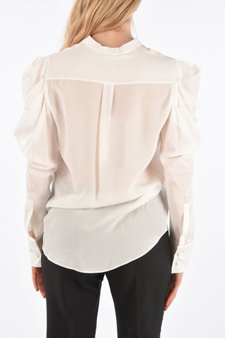 Silk Leg Of Mutton Sleeve Shirt