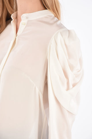 Silk Leg Of Mutton Sleeve Shirt