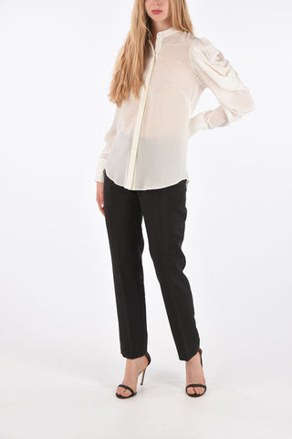 Silk Leg Of Mutton Sleeve Shirt