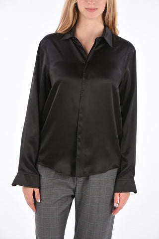 Silk Hidden Closure Shirt