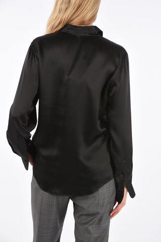 Silk Hidden Closure Shirt