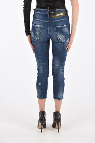 distressed jeans COOL GIRL CROPPED a vita regolare