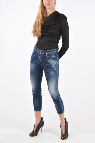 distressed jeans COOL GIRL CROPPED a vita regolare