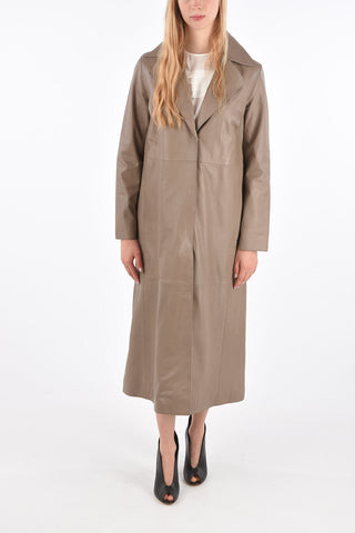 Cappotto MELISSA in pelle con Bottoni automatici