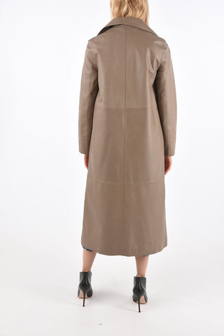 Cappotto MELISSA in pelle con Bottoni automatici
