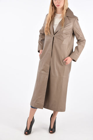 Cappotto MELISSA in pelle con Bottoni automatici