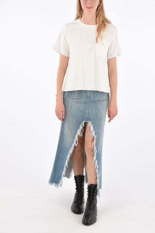 Denim Asymmetrical Top