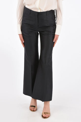 Pantaloni Flare a Vita Alta