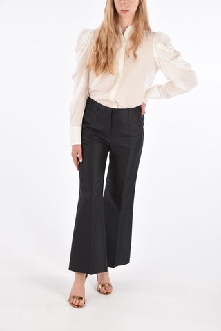Pantaloni Flare a Vita Alta