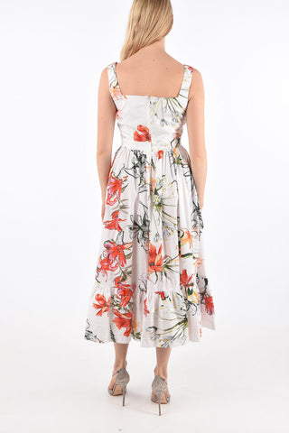 Jetted Pocket Floral Dress