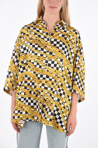 Camicia Oversize a Maniche Corte 