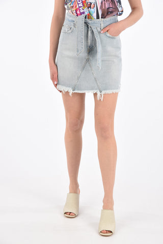 Minigonna in Denim con Cintura 