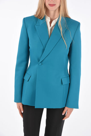 Peaked Lapel One Button Blazer