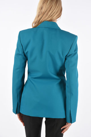 Peaked Lapel One Button Blazer