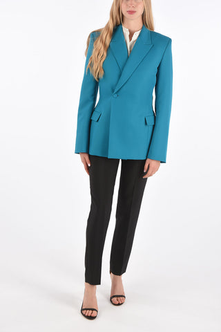 Peaked Lapel One Button Blazer
