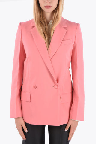 Flap Pocket Double-Breasted Blazer