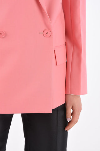 Flap Pocket Double-Breasted Blazer