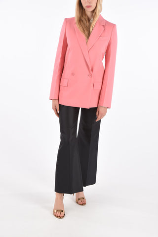 Flap Pocket Double-Breasted Blazer
