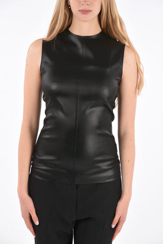 Top Smanicato con Zip Posteriore