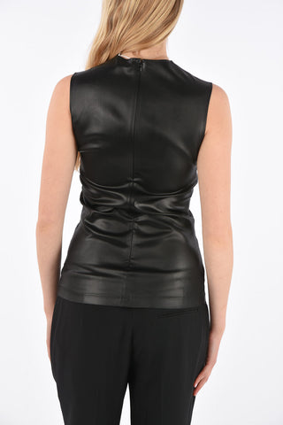 Top Smanicato con Zip Posteriore