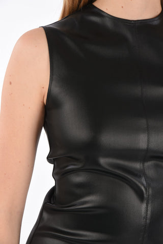 Top Smanicato con Zip Posteriore