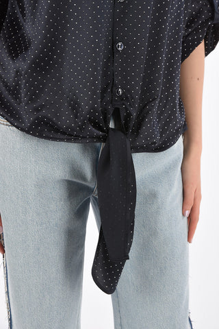 Silk Shirt with Studs