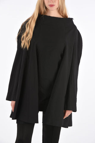 Frayed Hem Unstructured Blouse