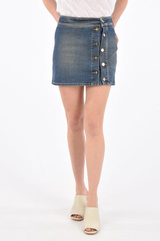 Denim Mini Wrap Skirt