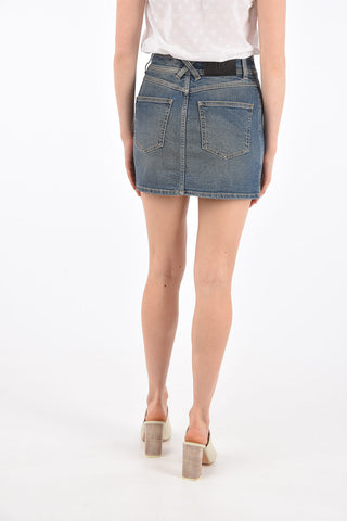 Denim Mini Wrap Skirt