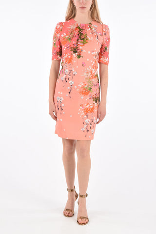 Floral Short Sleeve Mini Dress