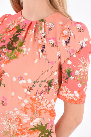 Floral Short Sleeve Mini Dress