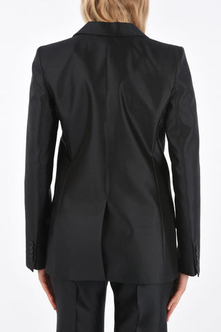 Flap Pocket Double-Breasted Blazer
