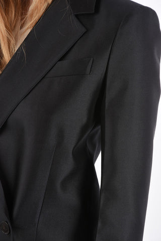 Flap Pocket Double-Breasted Blazer