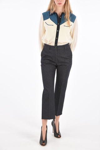 Pantaloni Crop MARTA in Denim
