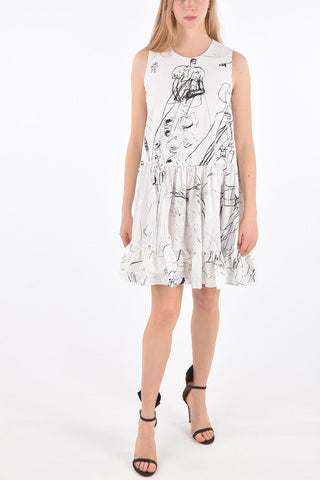 Peplum Hem A-Line Dress