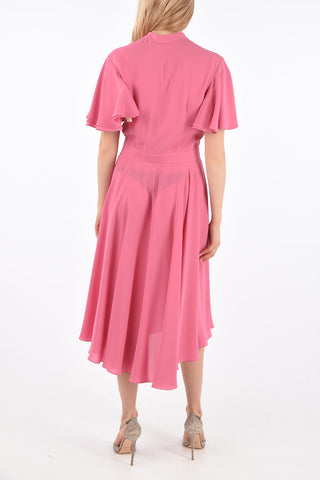 Silk Hidden Closure Shirtdress 
