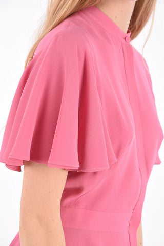 Silk Hidden Closure Shirtdress 